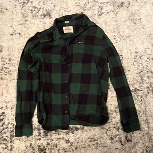 Plaid Shirt-Holister-Green- Men’s(M)